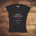 2020-11-25 koszulka czarna damska przód Merry Christmas Jebać PIS cenzura 23x30cm.jpg