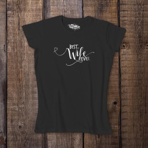 2019-03-18 koszulka damska czarna przód Best Ever 22x11cm.jpg