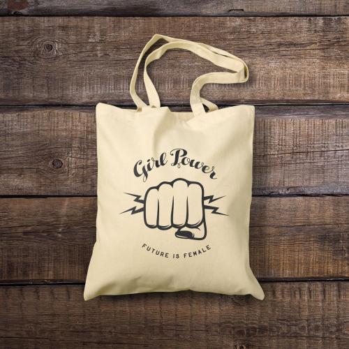 2019-03-26 torba ecru Girl Power 25x25cm.jpg